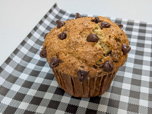 Banana Chocolate Chip Sourdough Muffin